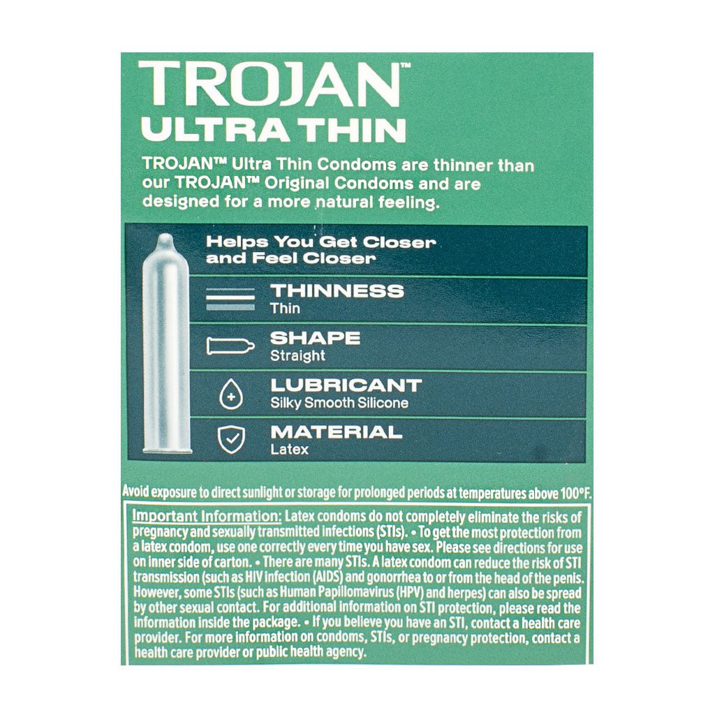 Wholesale Trojan Ultra Thin Premium Lubricant - Box of 3 All Travel Sizes Wholesale Trojan Ultra Thin Premium Lubricant - Box of 3 All Travel Sizes