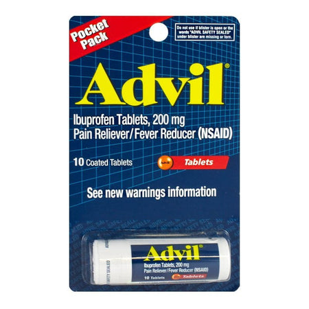 Advil Ibuprofen - Carded Vial of 10 - All Travel Sizes