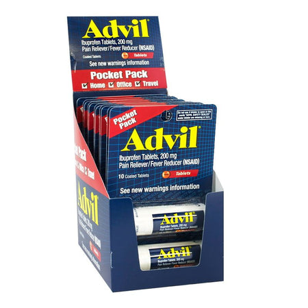 Advil Ibuprofen - Carded Vial of 10 - All Travel Sizes