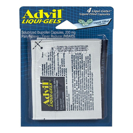 Advil Ibuprofen Liqui - Gels Carded - Card of 4 - All Travel Sizes