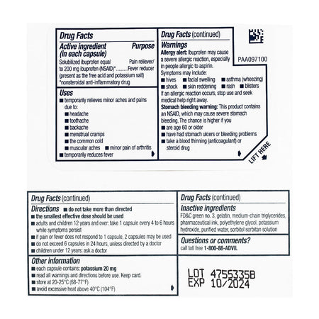 Advil Liqui-Gels Minis - Vial of 8