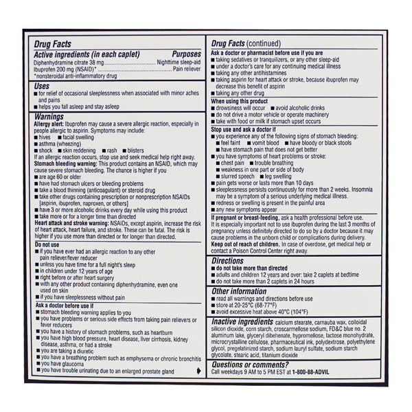 Advil PM Ibuprofen - Pack of 2