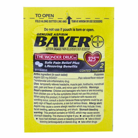 Bayer Aspirin - Pack of 2 - All Travel Sizes