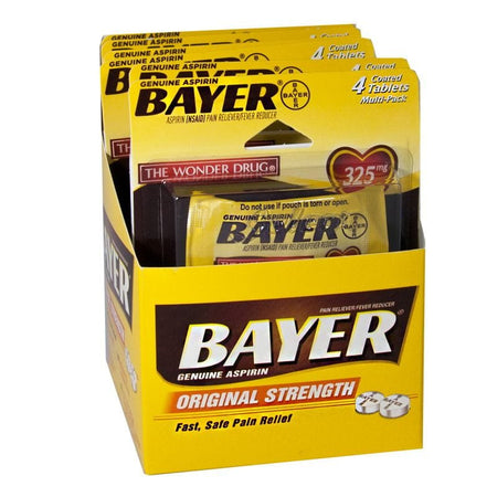 Bayer Aspirin Carded - Card of 4 - All Travel Sizes