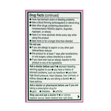 Bayer Low Dose Aspirin - Box of 36 - All Travel Sizes