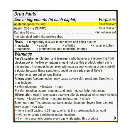 Excedrin Extra Strength - Box of 4 - All Travel Sizes