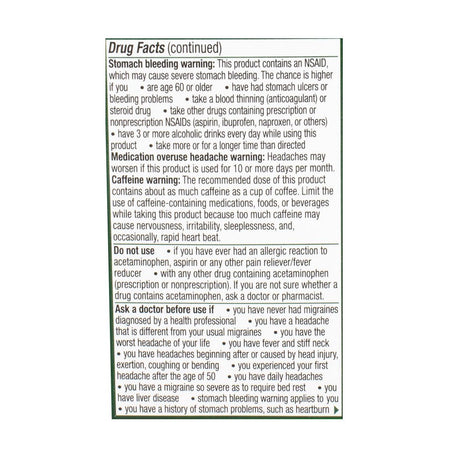 Excedrin Migraine Caplets - Box of 24 - All Travel Sizes