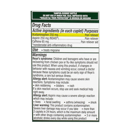 Excedrin Migraine Caplets - Box of 24 - All Travel Sizes