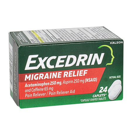 Excedrin Migraine Caplets - Box of 24 - All Travel Sizes