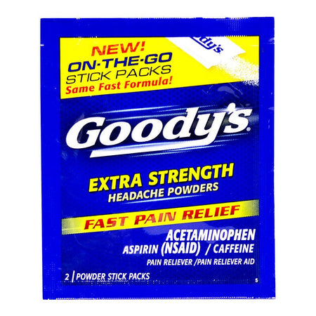 Goody's Extra Strength Headache Powder Sticks - Pack of 2 - All Travel Sizes