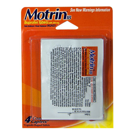 Motrin Ibuprofen Carded - Card of 4 - All Travel Sizes