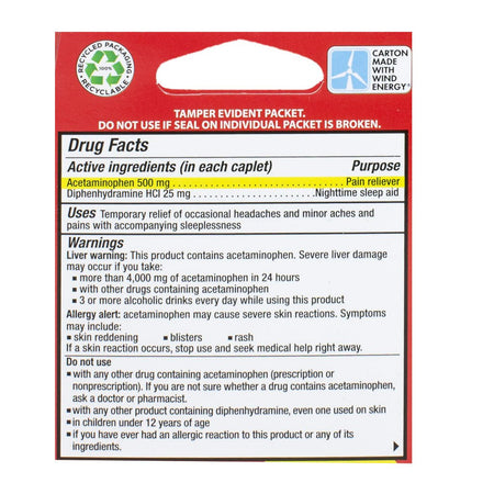 Tylenol PM- Box of 2 - All Travel Sizes