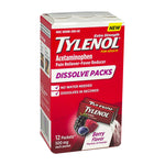 zzDISCONTINUED - Tylenol Dissolve Packs Berry Flavor- Box of 12 Packs