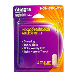 UNAVAILABLE - Allegra Allergy 24 Hour Non-Drowsy Relief - Card of 1