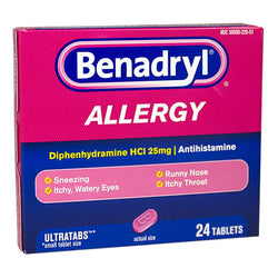 Benadryl Allergy Tablets - Box of 24
