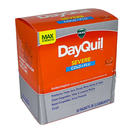 Vick's Dayquil Severe Cold & Flu Liquidcaps - Pack of 2 - All Travel Sizes