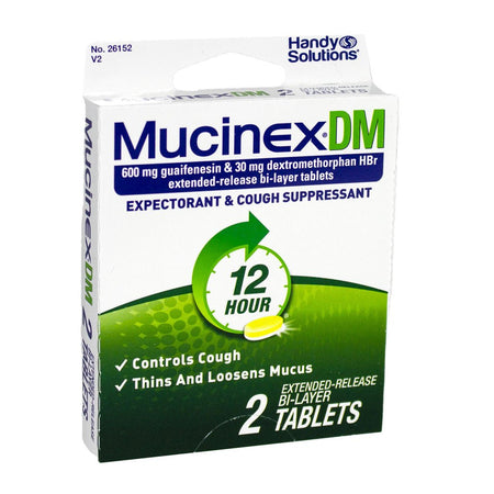 Mucinex DM Expectorant & Cough Suppressant - Box of 2 - All Travel Sizes