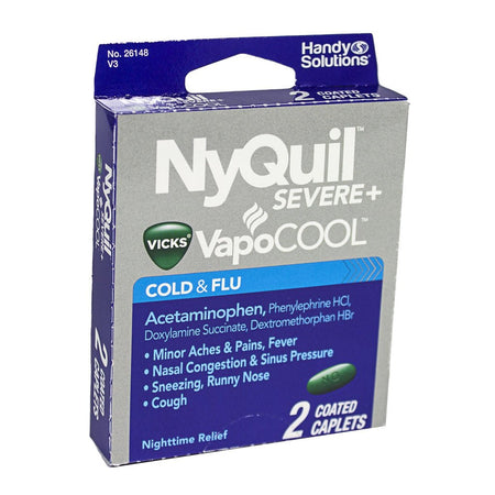 Nyquil Severe + VapoCOOL Cold Flu Relief - Box of 2 - All Travel Sizes