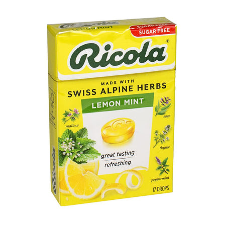 Ricola Lemon Mint Cough Drops - 17 ct. - All Travel Sizes