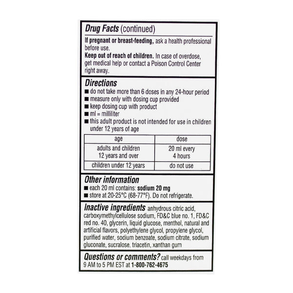 Robitussin Peak Cold Adult Cough & Chest Congestion - 4 oz.