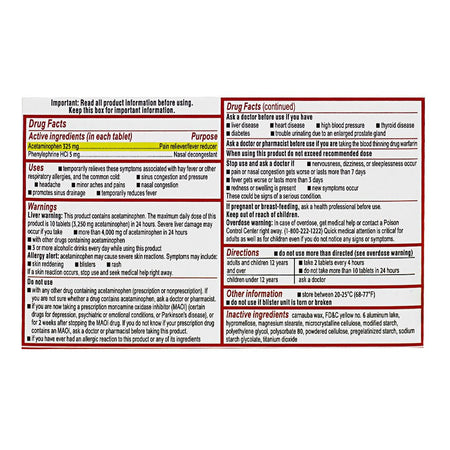 Sudafed PE Sinus Pressure + Pain - Box of 24 - All Travel Sizes