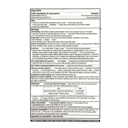 Theraflu Severe Cold & Cough Daytime - Card of 1 - All Travel Sizes