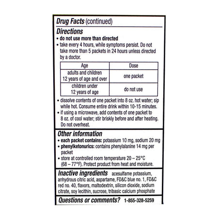 Theraflu Severe Cold & Cough Daytime - Box of 6 Packets - All Travel Sizes