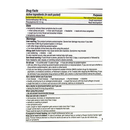 Theraflu Severe Cold & Cough Daytime - Box of 6 Packets - All Travel Sizes