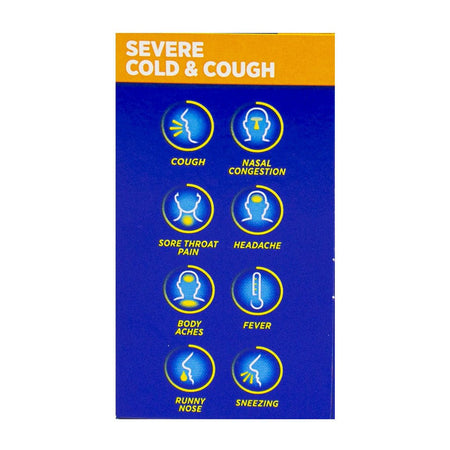 Theraflu Severe Cold & Cough Nighttime - Box of 6 Packets - All Travel Sizes
