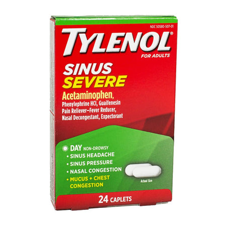 Tylenol Sinus Severe - Box of 24 - All Travel Sizes
