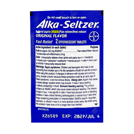 Alka - Seltzer Pain Relief - Pack of 2 - All Travel Sizes