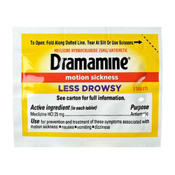 Dramamine Motion Sickness Less Drowsy Relief Tablets - Pack of 2