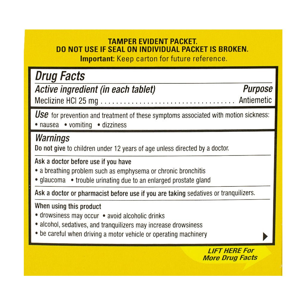 Dramamine Motion Sickness Less Drowsy Relief Tablets - Box of 2 – All ...