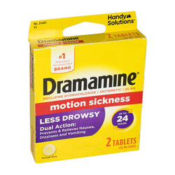Dramamine Motion Sickness Less Drowsy Relief Tablets - Box of 2