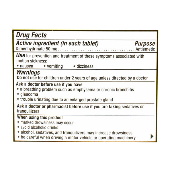 Dramamine Motion Sickness Relief Tablets - Box of 2