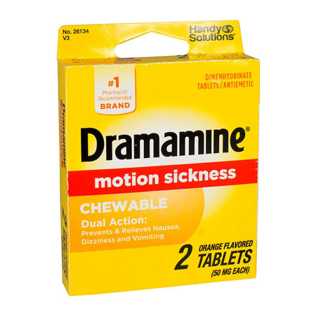 Dramamine Motion Sickness Relief Tablets - Box of 2 - All Travel Sizes