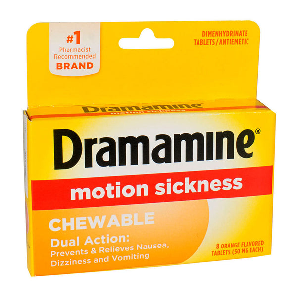 Dramamine Motion Sickness Relief Chewables - Box of 8