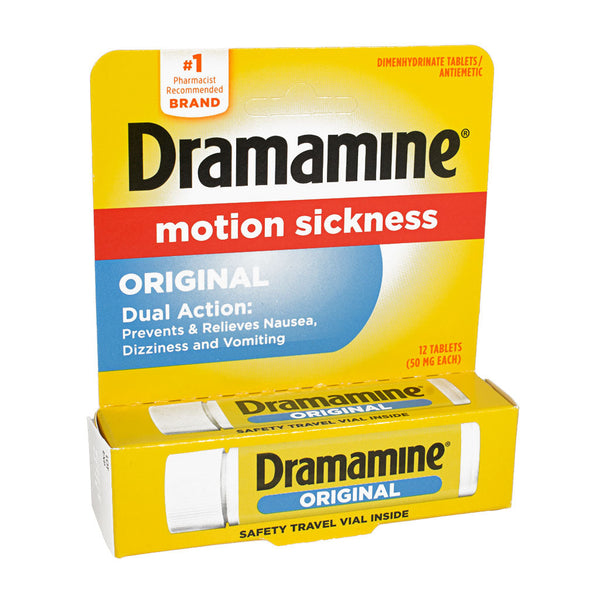 Dramamine Motion Sickness Relief Tablets - Vial of 12