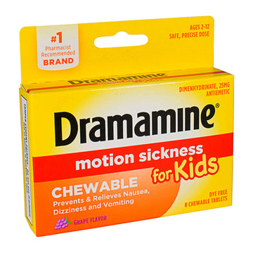 Dramamine for Kids Chewable Tablets - Card of 8