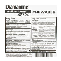 Dramamine for Kids Chewable Tablets - Card of 8