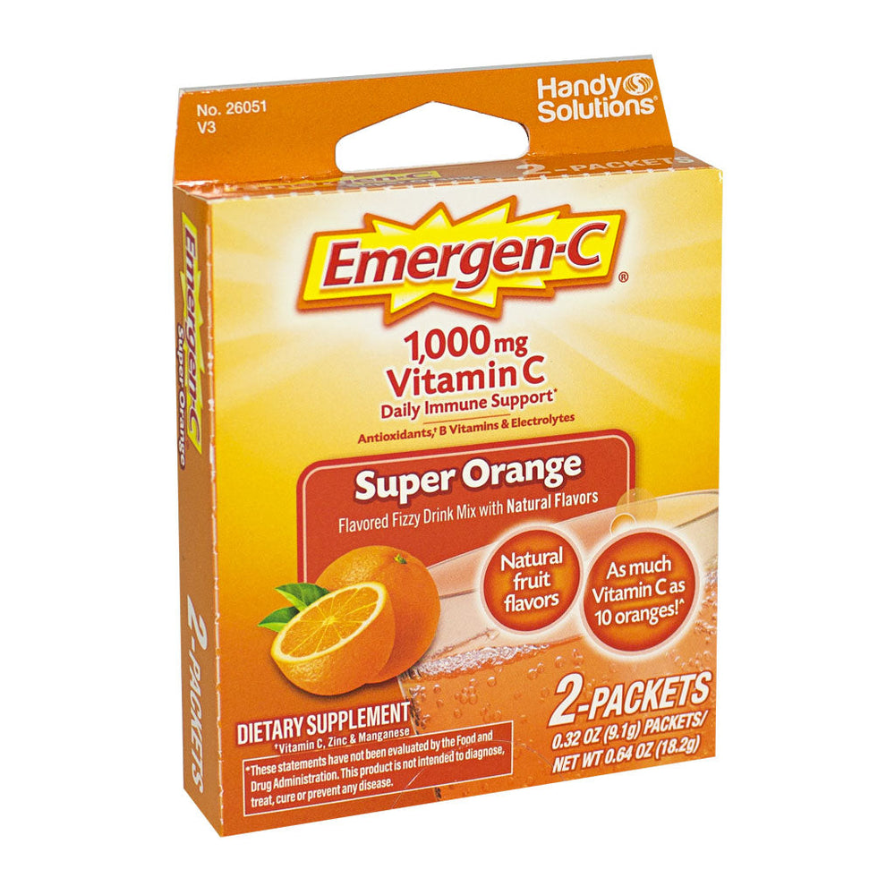 All Travel Sizes Wholesale Emergen C Super Orange Vitamin C Box Of 2 Packets Bulk Medications