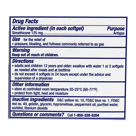 Gas - X Antigas Softgels - Box of 10 - All Travel Sizes