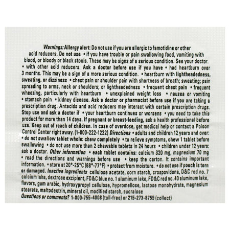 Pepcid Complete Chewables - Pack of 1 - All Travel Sizes