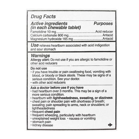 Pepcid Complete Chewables Carded - Card of 1 - All Travel Sizes