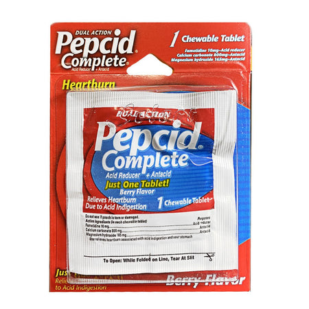 Pepcid Complete Chewables Carded - Card of 1 - All Travel Sizes