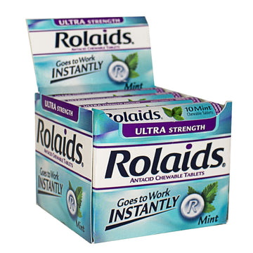 Rolaids Ultra Strength Antacid Mint Tablets - Roll of 10