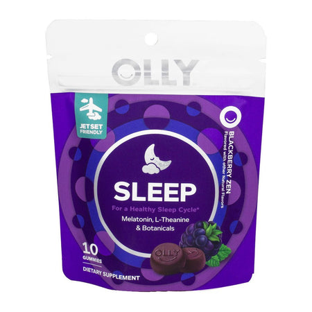 OLLY Restful Sleep Melatonin Blackberry Zen Gummies - 10 ct. - All Travel Sizes