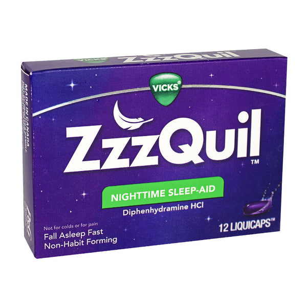 Vick's Zzzquil Nighttime Sleep-Aid - Box of 12 Liquicaps