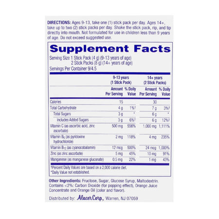 UNAVAILABLE - Emergen - C Crystals On - the - Go Orange - 9ct - All Travel Sizes