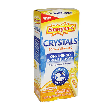 UNAVAILABLE - Emergen - C Crystals On - the - Go Orange - 9ct - All Travel Sizes